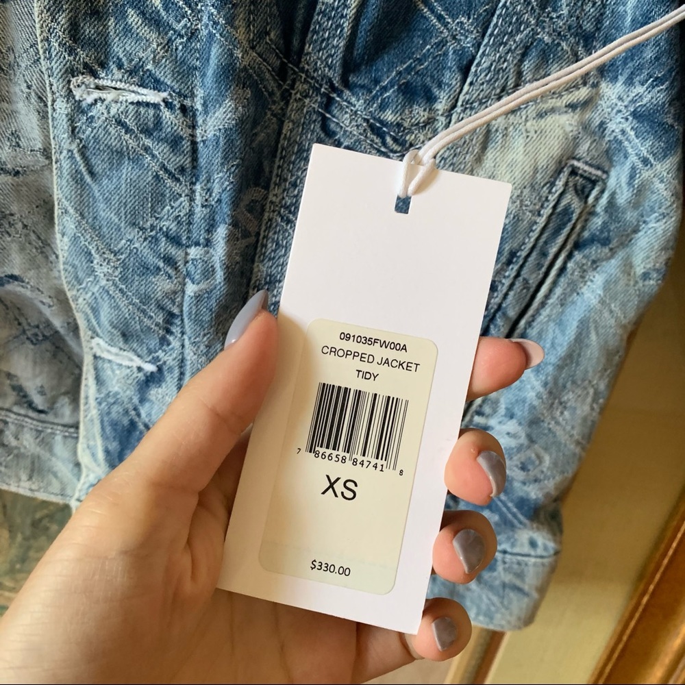 NWT jordache cropped jacket tidy Denim size XS J1 - Picture 4 of 7